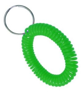 translucent wrist coil with split key ring